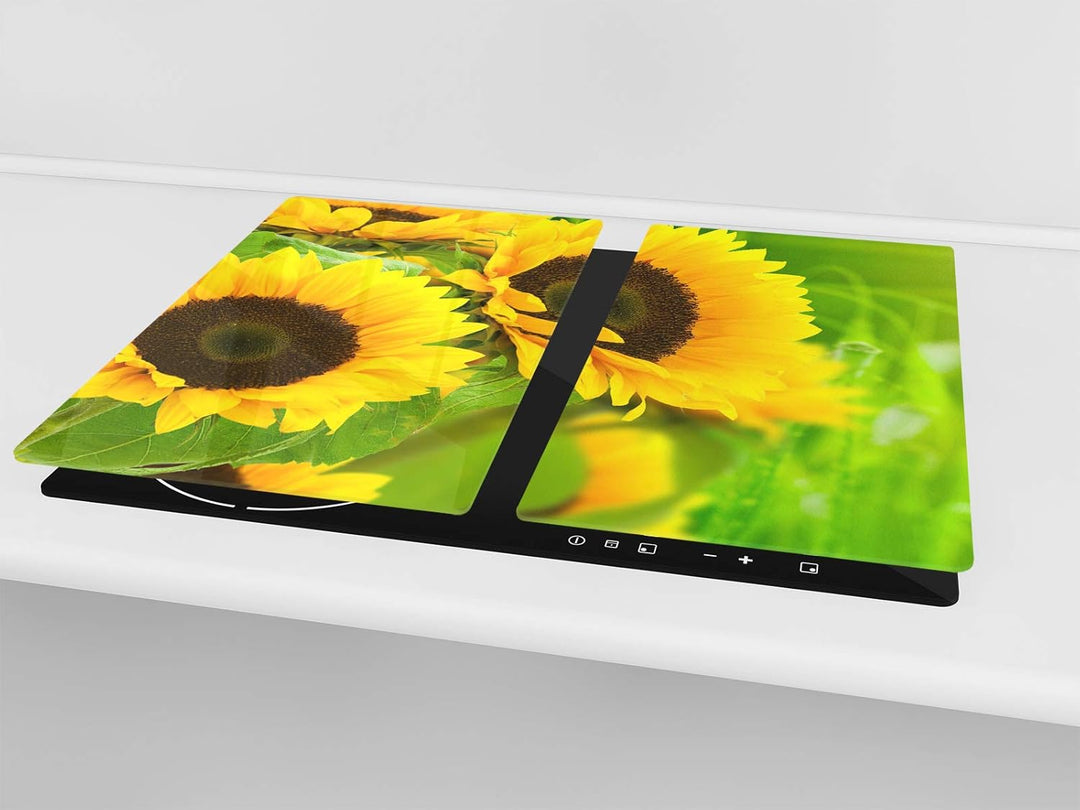 Schneidbrett aus Hartglas und schützende Arbeitsoberfläche – Schneideplatten SINGLE mit 60 x 52 cm u