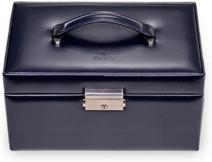 Schmuckkasten Elly florage/navy (Leder)