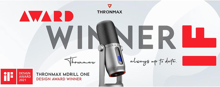 Thronmax Mdrill One (M2) Kondensator Mikrofon (Schwarz) für professionelle HD Aufnahmen (48kHz) in S