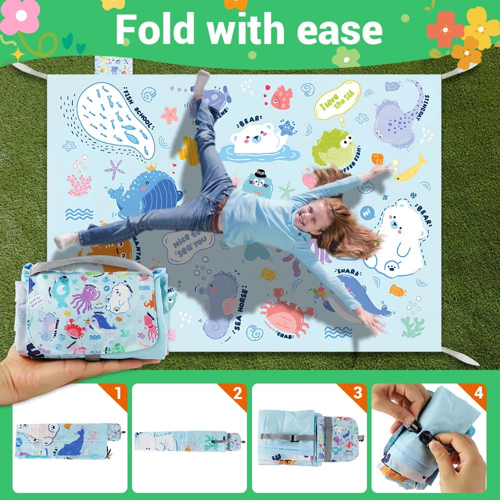 Picknickdecke wasserdicht, 145 x 210 cm Mini picknickdecke, Wasserdicht und schmutzabweisend, Ultral