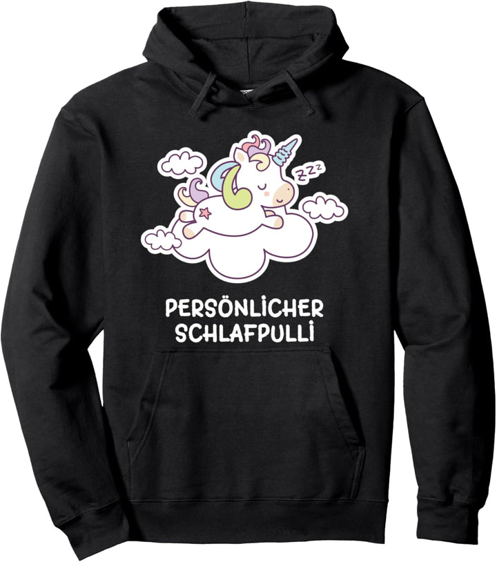 Schlafpullover Schlafpulli Damen Herren bis XXL Einhorn Pullover Hoodie