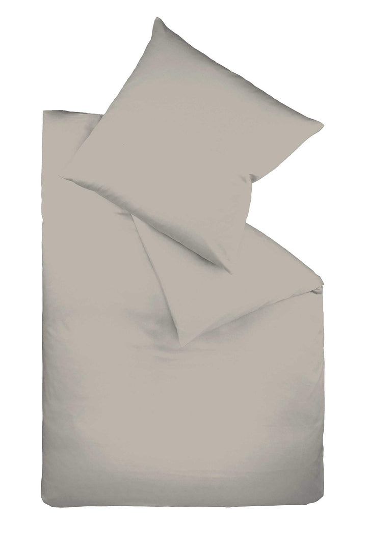 Fleuresse Colours Bettwäsche, Uni-Mako-Satin, grau, 200 x 220 cm Grau 200/220 Uni, Grau 200/220 Uni