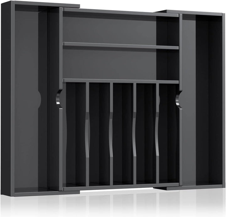 NIUBEE Schubladen-Organizer aus Acryl, für Besteck und Utensilien, erweiterbarer Besteck-Organizer u