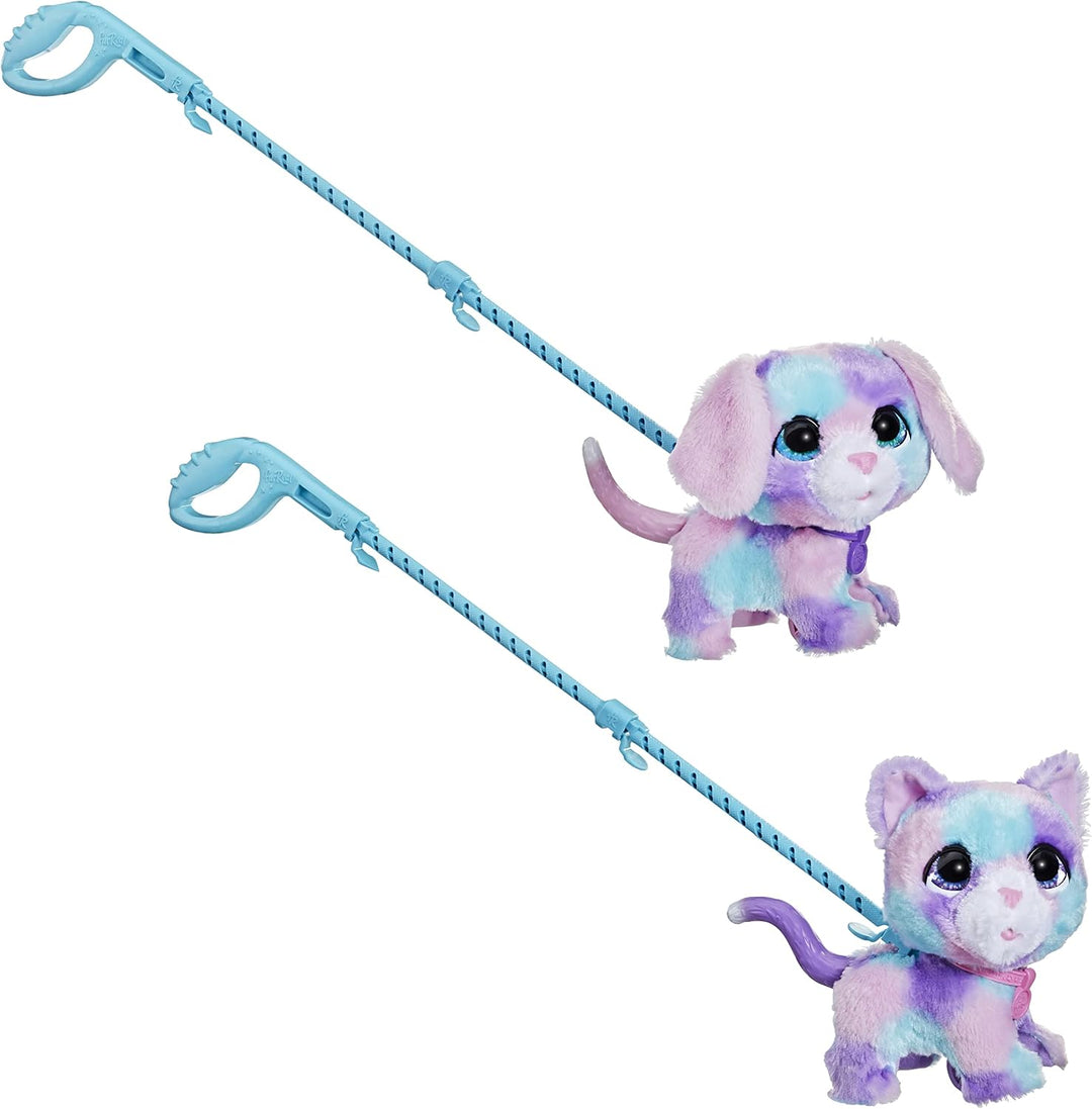 Hasbro furReal Walkalots Tierchenpaar Zucker &amp; Watte 2er-Pack, interaktives elektronisches Hündchen