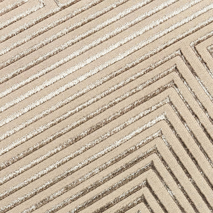 Teppich-Traum Teppich für Wohnzimmer Esszimmer Schlafzimmer 3D-Relief modern geometrisch pflegeleich