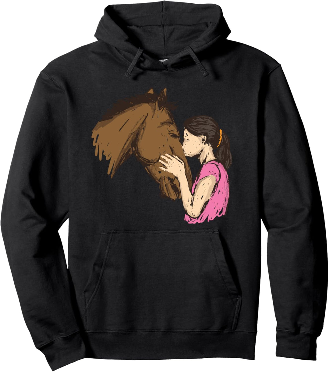 Mädchen mit Pferd - Ein perfektes Team - Pferde Pullover Hoodie