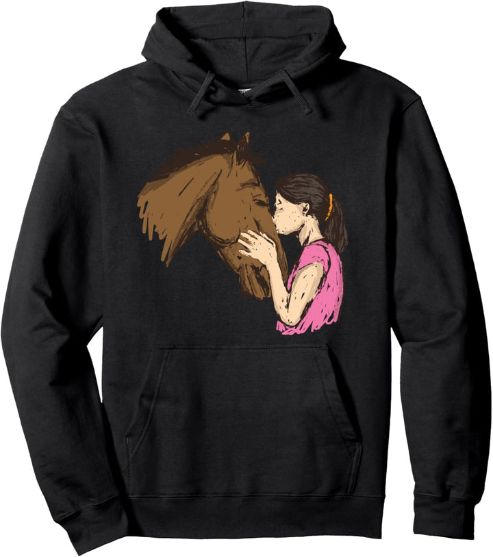 Mädchen mit Pferd - Ein perfektes Team - Pferde Pullover Hoodie