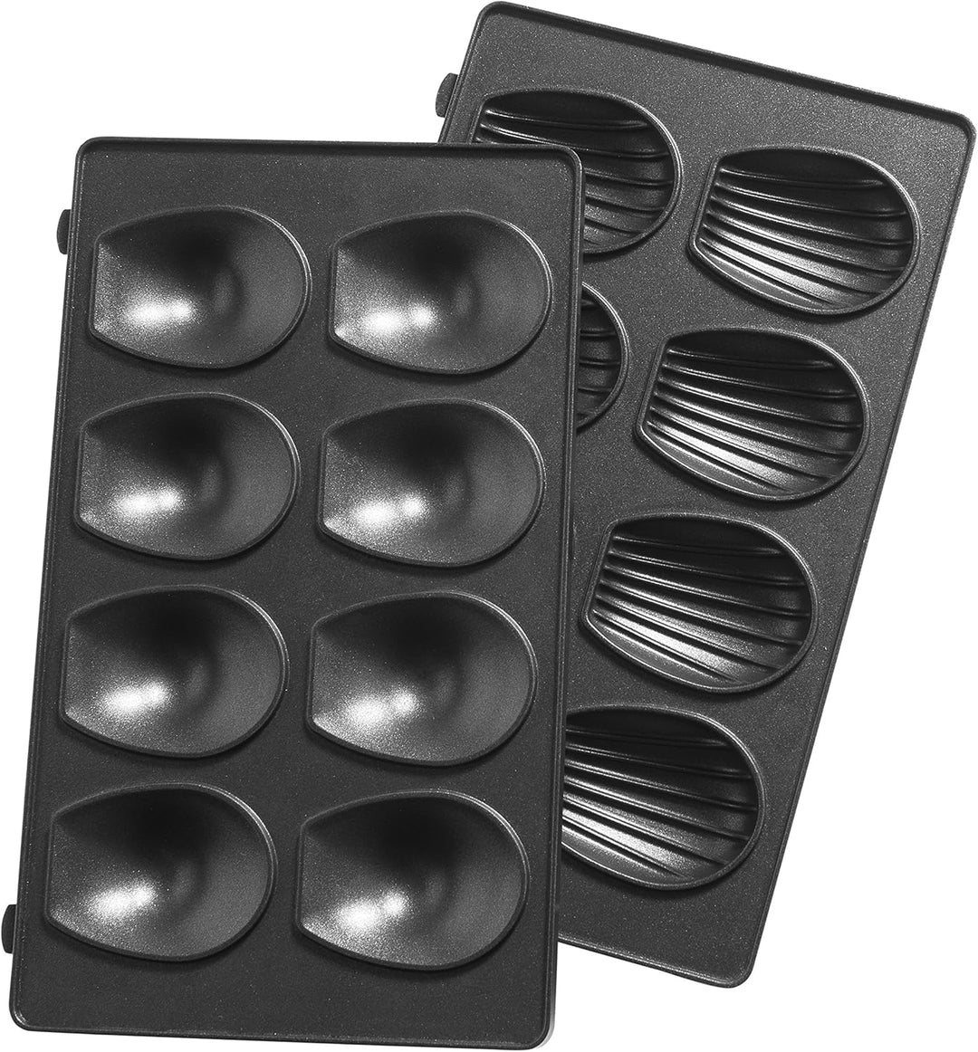 Tefal Snack Collection Teller mit Antihaftbeschichtung Mini Madeleine, Teller Schwarz & XA8003 Snack