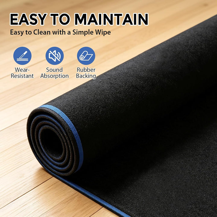 Dartmatte mit Oche Markierung 260 x 60 cm, rutschfeste Dart Teppich Matte | mit Abwurflinie, Gummi U