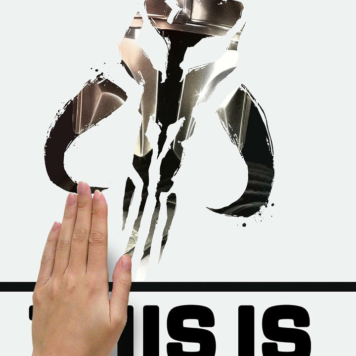 Sticker Mural Star Wars : The Mandalorian, logo -This is the way-