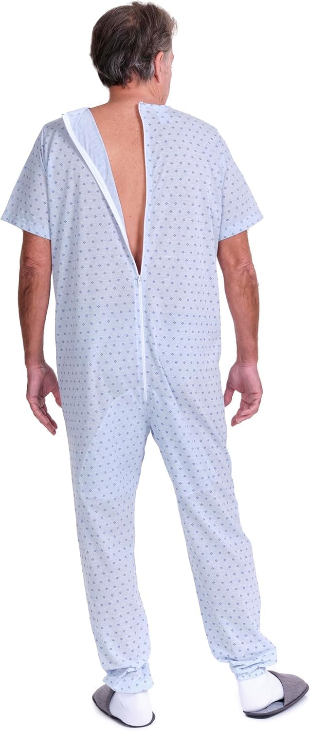 FERRUCCI COMFORT Schlafanzug für Gesundheit, Kurzarm, 1 Reissverschluss, hinten hinten, für den Somm