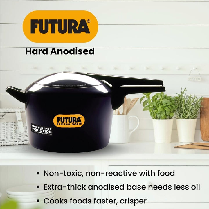 FUTURA Druckkocher, 6 l, Grau 6 Liter, 6 Liter