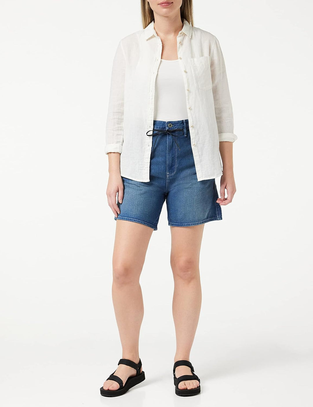 G-STAR RAW Damen Lynton Shorts 25W Blau (Antique Cosmic Blue D21411-c966-c945), 25W Blau (Antique Co