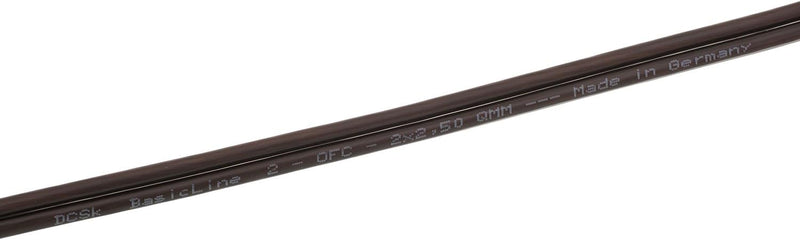 DCSk 30m - 2x2,5mm² Lautsprecherkabel schwarz - OFC Kupferkabel für HiFi Audio - 99,99% Voll-Kupfer