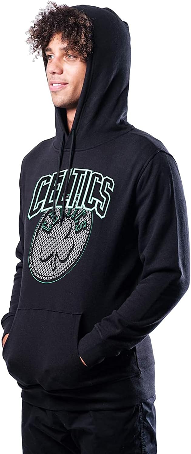 Ultra Game NBA Men's Fleece Hoodie Pullover Sweatshirt Primo Metallic Boston Celtics XL Schwarz, Bos