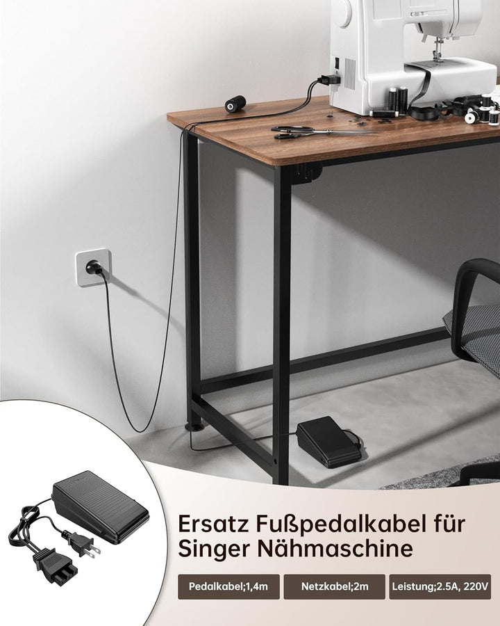 Elektronische Fusssteuerung Nähmaschine Pedal Netzkabel für Singer Modelle 359102-001 1116 1120 1234