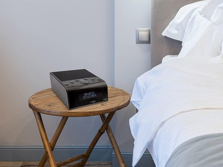 Caliber Radio wecker - Doppelter Alarm mit Schlummerfunktion - DAB Plus - FM - LCD-Anzeige - Strom o