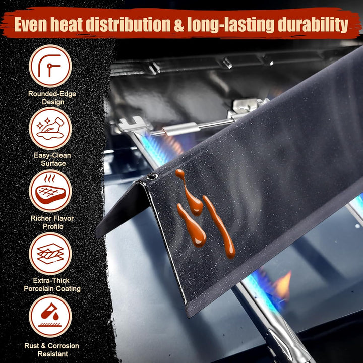 Denmay 7635 38.8cm Porzellan-emailliert Flavorizer Bars für Weber Spirit E/S 210 220 (mit vorderen B