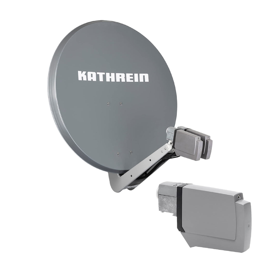 Kathrein CAS 90 gr Sat-Antenne multifeedfähig Graphit (grau) - 4 Teilnehmer 4 Teilnehmer Graphit, 4