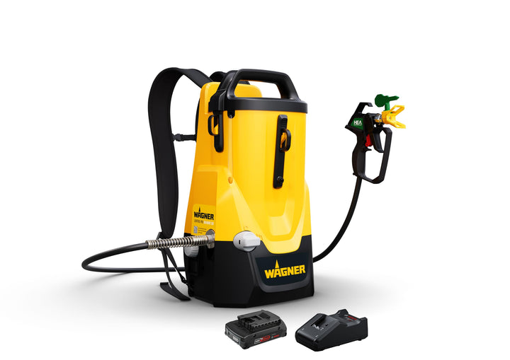 WAGNER Akku-Farbsprühsystem Control Pro 300 Move 18V Kit - Frei und flexibel: bequem als Rucksack, s