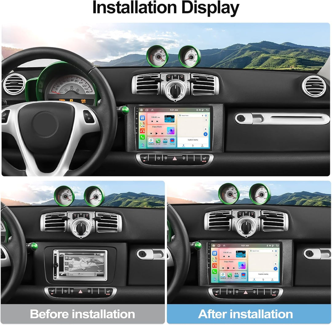 SIXWIN 8-Core 4+64G Android 15 für Mercedes-Benz Smart Fortwo 2011-2015 Carplay Android Auto Autorad