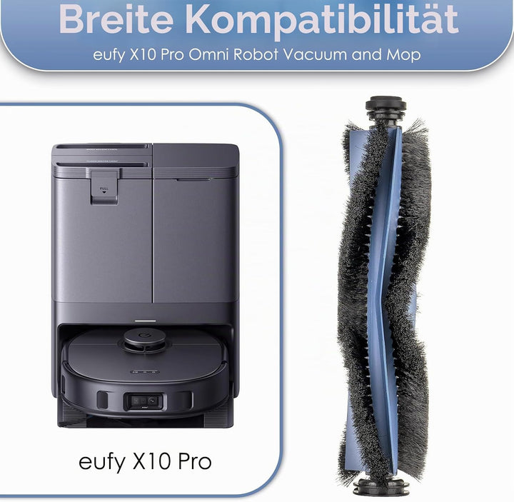 (2 Stück) Ersatz Bürstenrollen, Kompatibel mit Eufy X10 Pro Omni/ E35 Akku Nass Trockensauger, Ersat
