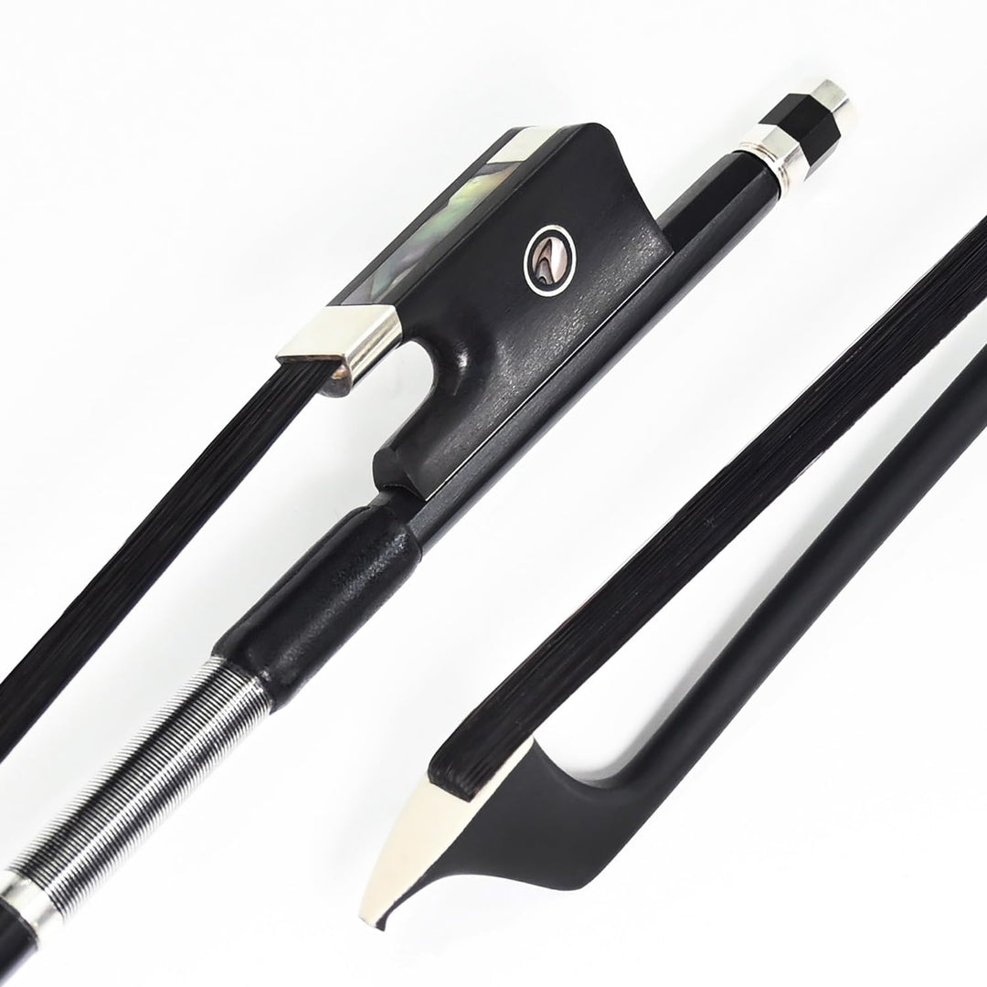 VINGOBOW Kohlefaser Cello Bogen Cellobogen Karbonbogen Carbon Bow Schwarzes Rosshaar für lauten und