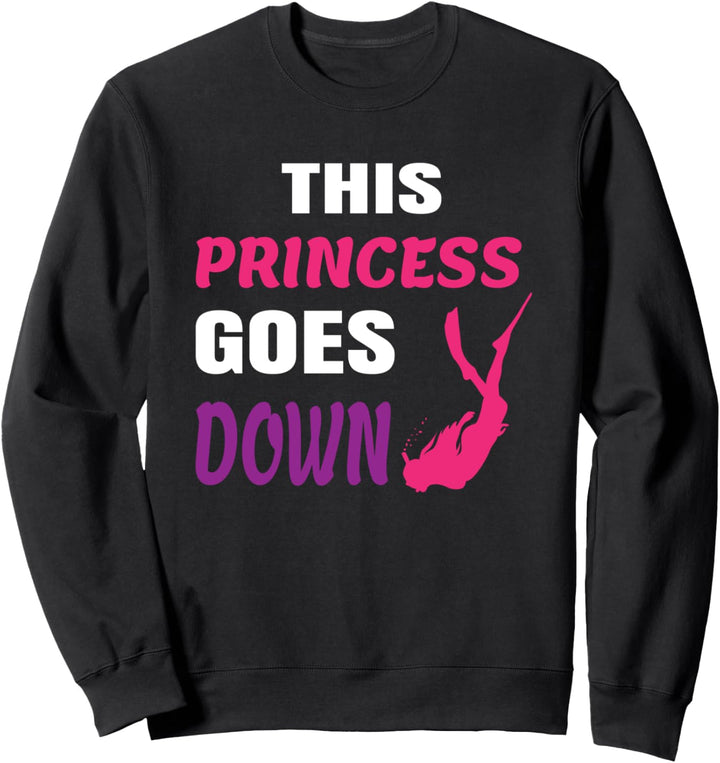 Taucherprinzessin, Taucher unter Wasser Sweatshirt