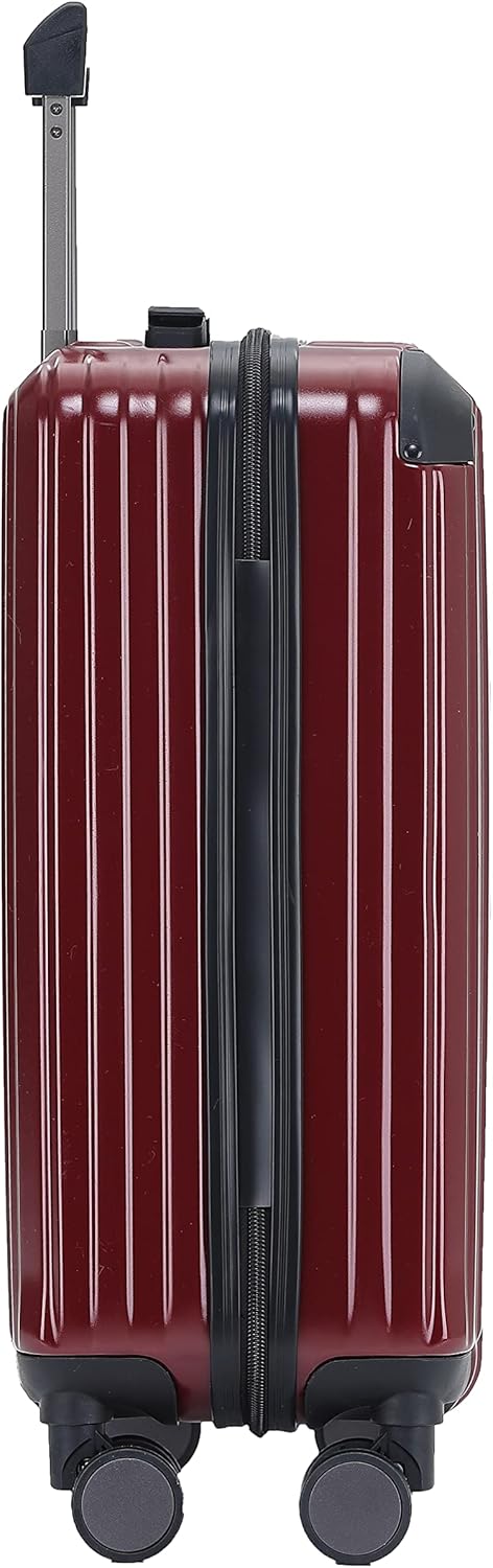 M816 TSA-Schloss Koffer Reisekoffer Trolley Hardschale Boardcase (Weinrot, Kleiner Koffer), Weinrot