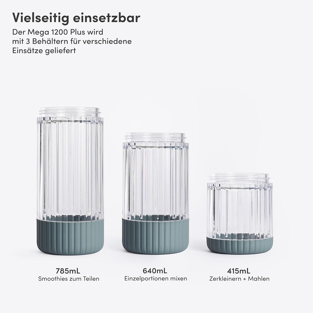BEAST Standmixer 850W - Kompakter Smoothie Maker und Hochleistungsmixer mit 3 Tritan Mixbechers 785,