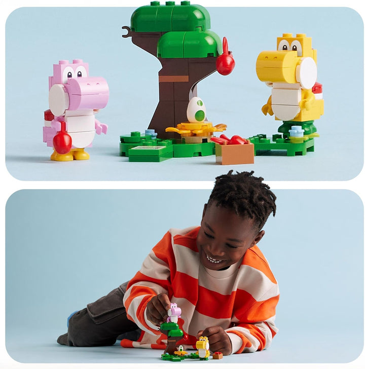 LEGO Super Mario Yoshis Wilder Wald – Erweiterungsset, Spielzeug mit 2 Yoshi-Figuren aus Steinen für