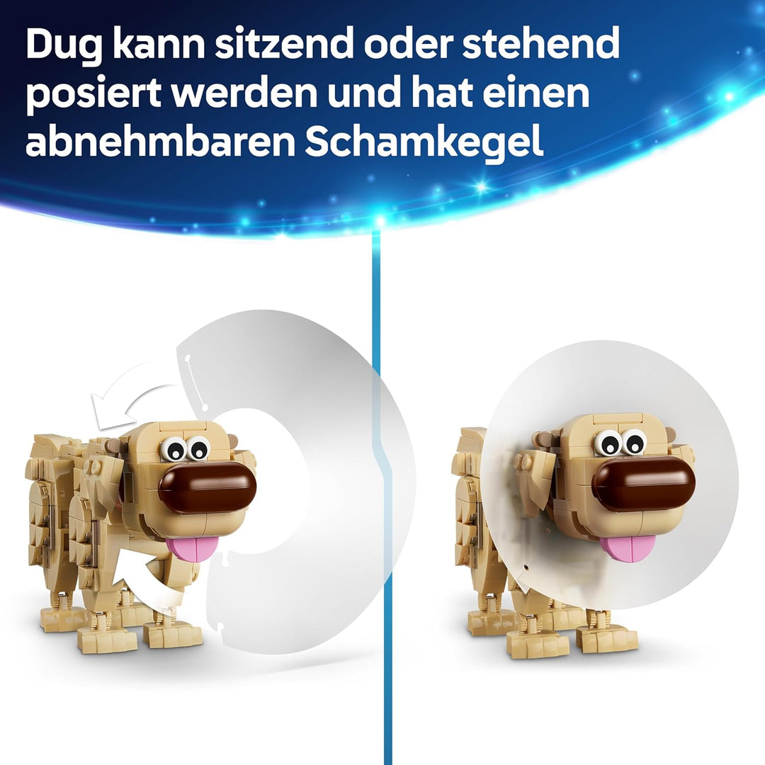 LEGO ǀ Disney and Pixar Kevin und Dug - Spielzeug Golden Retriever Hund & exotischer Vogel - DIY Dek