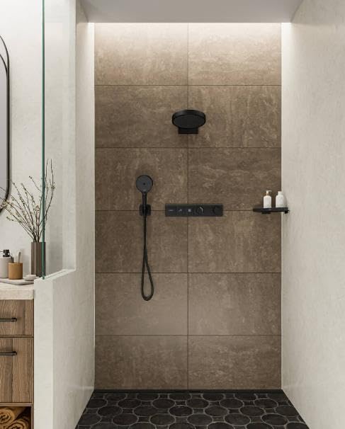 hansgrohe Unterputz Thermostat RainSelect, für 2 Funktionen, Mattschwarz Mattschwarz 2 Funktionen, M