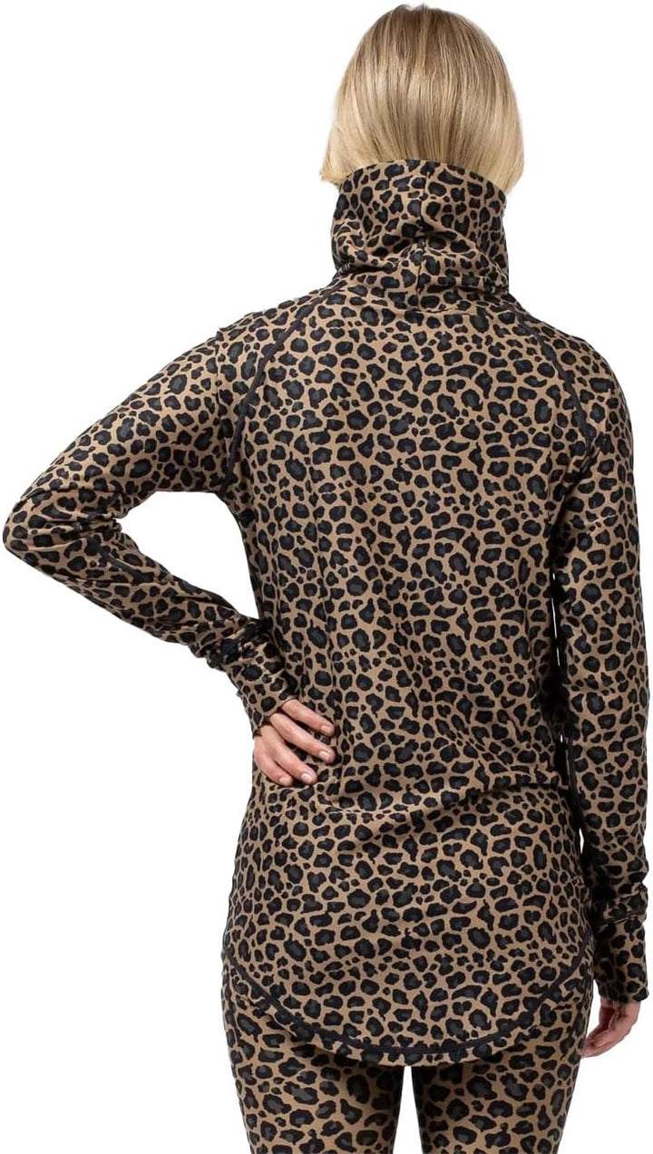 Eivy Damen Icecold Top Yoga-Shirt XXS Leopard, XXS Leopard