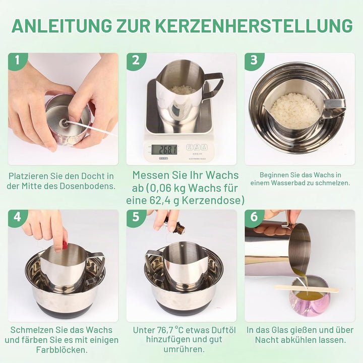 Trulloyoo Kerzenherstellung Kit, Wachsschmelzkerzenherstellung Kits für Erwachsene Anfänger, Kerzen