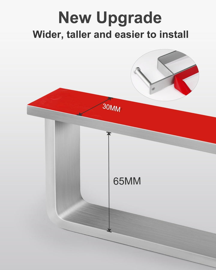 LIVEHITOP Handtuchhalter Ohne Bohren Edelstahl, Selbstklebend Gästehandtuchhalter Handtuchstange Sil