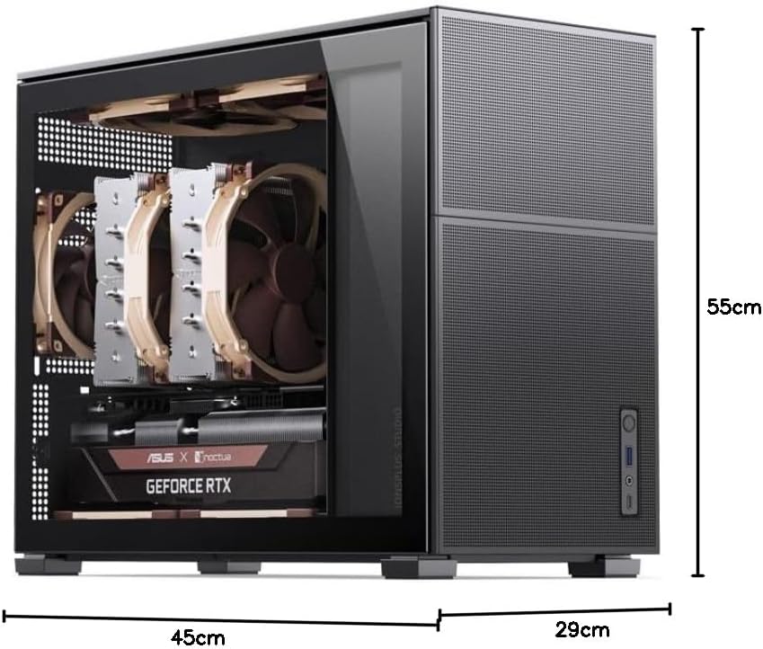 JONSBO D31 MESH mATX Gehäuse, gehärtetes Glas, schwarz