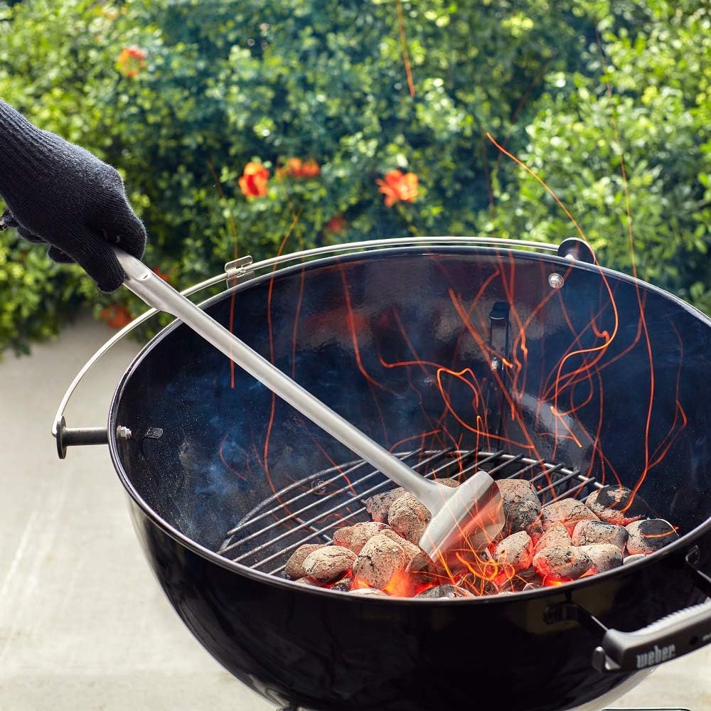 Weber 10615 Grillkohle Rechen silber Leicht zu öffnende