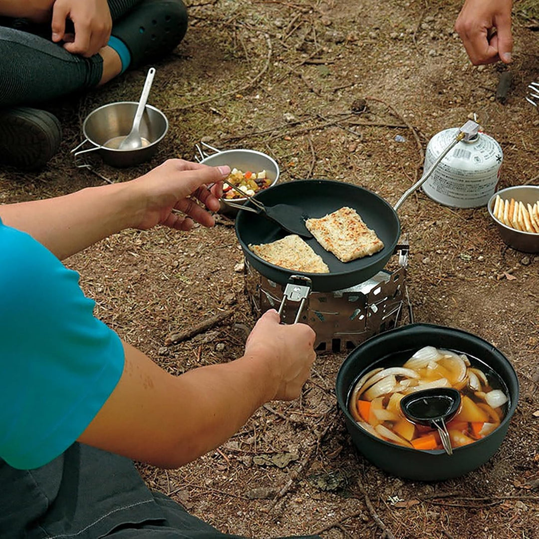 Snow Peak Faltbare Nylon-Kochkelle für Camping/Wandern, Schwarz