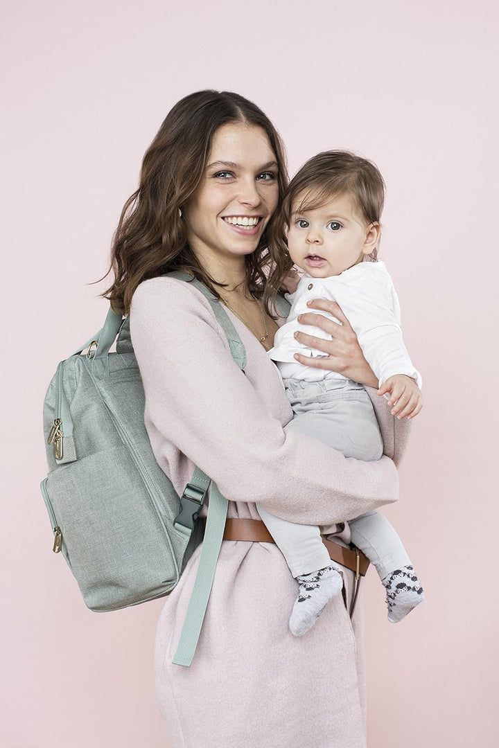 LÄSSIG Baby Wickelrucksack Wickeltasche inkl. Wickelzubehör nachhaltig produziert/Goldie Backpack, m