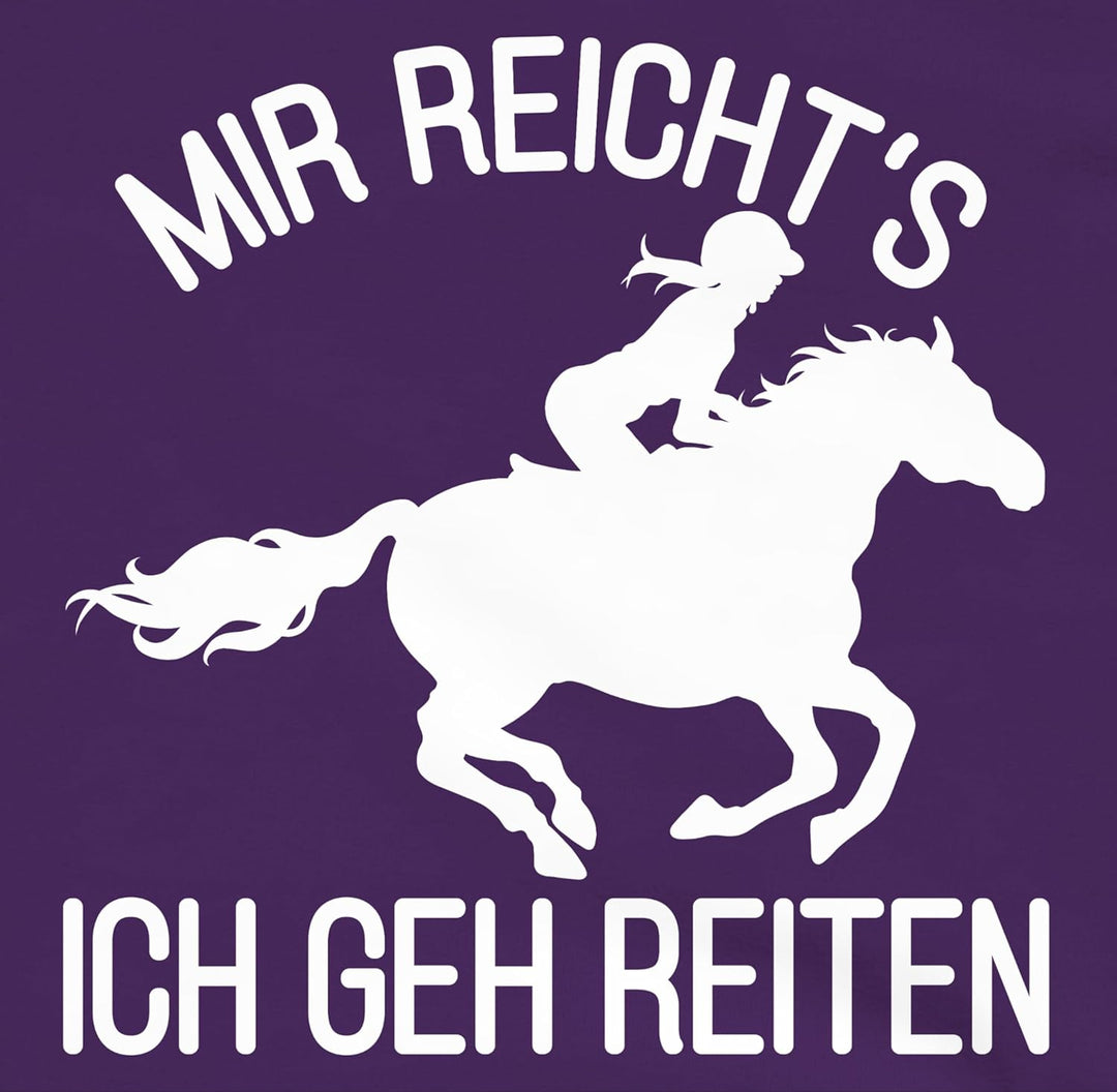 Shirtracer - Kinder Hoodie Jungen Mädchen - Pferd Pferde - Mir reicht's ich GEH Reiten 116 4 Lila, 1