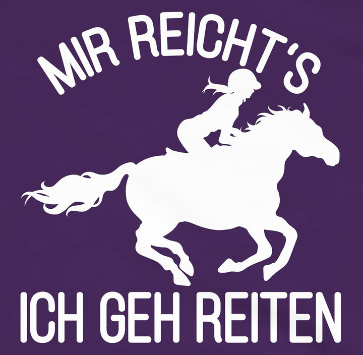 Shirtracer - Kinder Hoodie Jungen Mädchen - Pferd Pferde - Mir reicht's ich GEH Reiten 116 4 Lila, 1