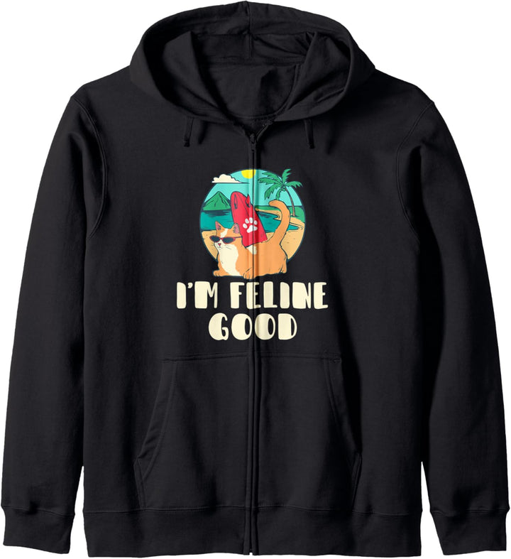 I'm Feline Good Cat Kitten Witty Cat Lover Kapuzenjacke