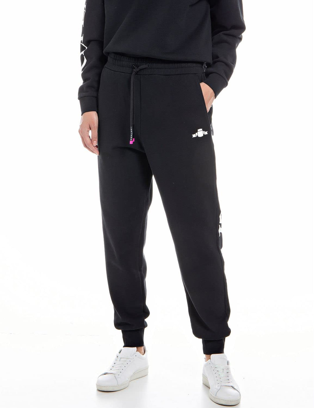 Replay Damen Jogginghose mit Tunnelzug XS Black 098, XS Black 098