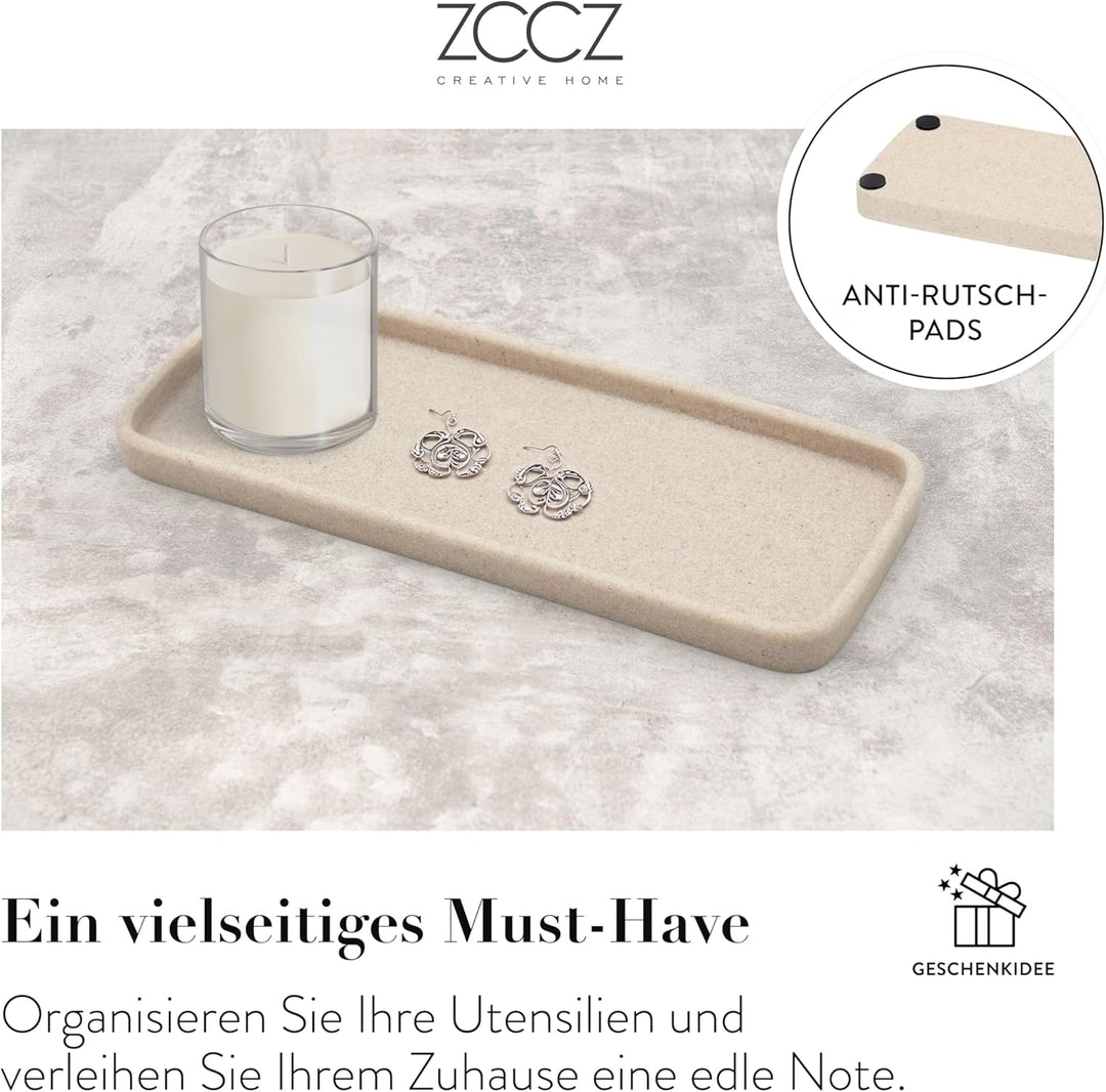 ZCCZ Badezimmer Set 4 Teile – Badezimmer Organizer mit Zahnbürstenhalter, Zahnputzbecher, Seifenspen