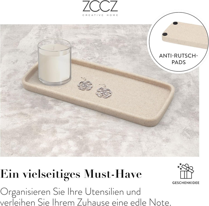 ZCCZ Badezimmer Set 4 Teile – Badezimmer Organizer mit Zahnbürstenhalter, Zahnputzbecher, Seifenspen