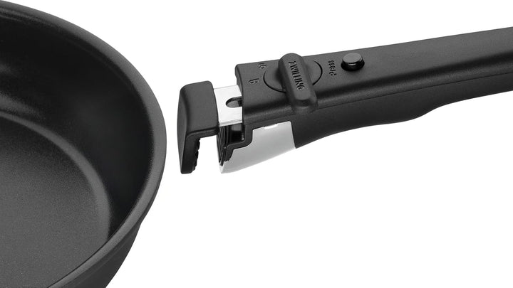 ZWILLING Unlock Bratpfannen-Set 3-tlg. (24, 28 cm + Griff) mit Keramikbeschichtung, Abnehmbarer Grif