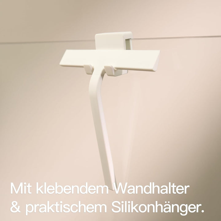 Designfabrik Hamburg Duschabzieher | Silikon Abzieher Dusche | Fensterabzieher Halterung ohne Bohren