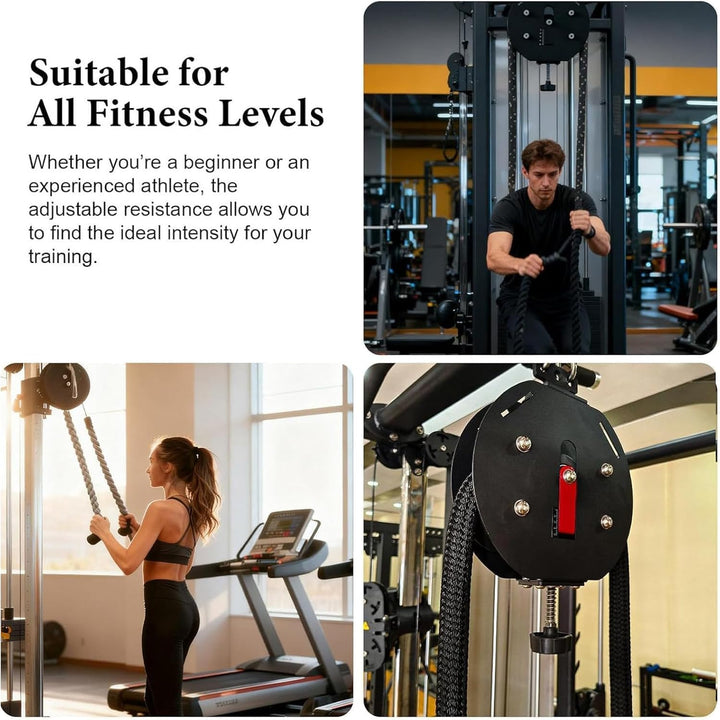 Endlosseiltrainer für Das Heim-Fitnessstudio,Seilzugmaschine für Rücken-,5-30 kg Einstellbarer Wider