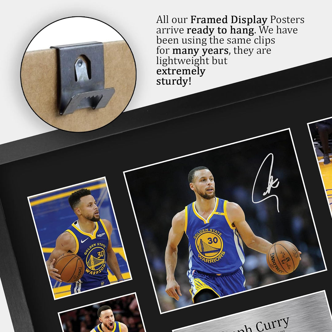 HWC Trading FR A3 Steph Curry Golden State Warriors Geschenke Gedruckt, Signiert Autogramm-Präsentat